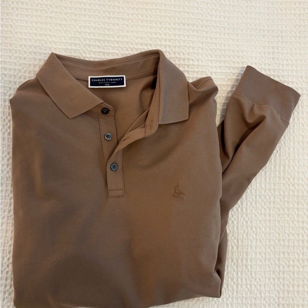 Charles Tyrwhitt Men's Tan Polo Shirt